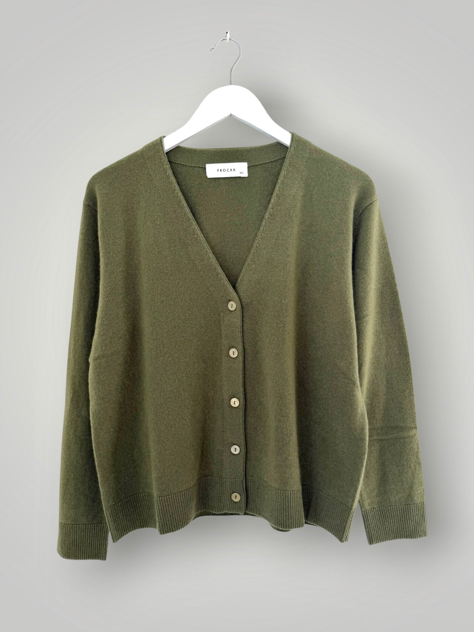 hannah cashmere/wool cardi-thyme