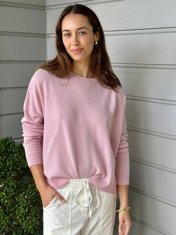 cassie crew neck -soft pink cashmere Apparel
