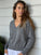 mavis v neck knit-slate cashmere Apparel