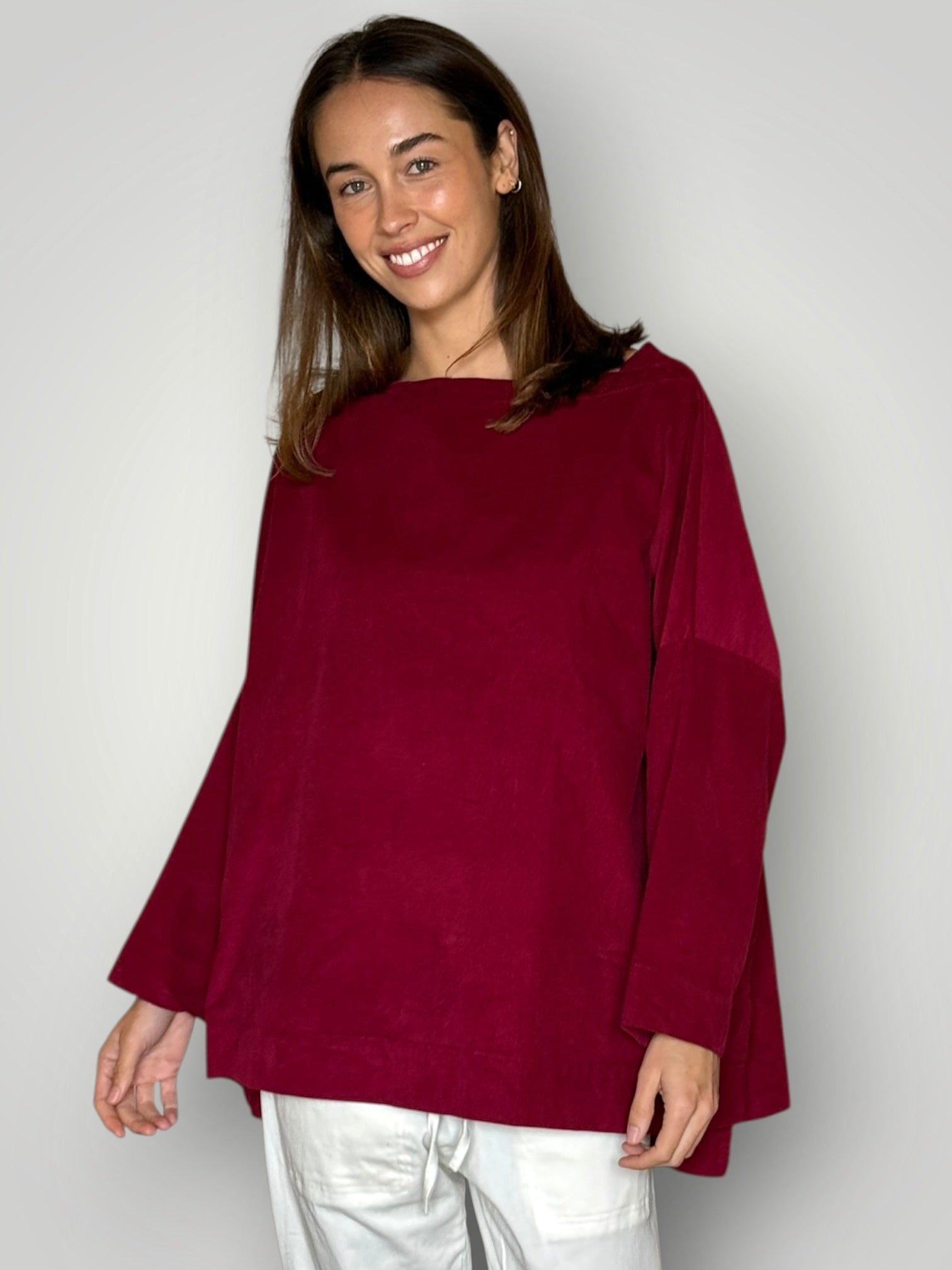 avril top -merlot cord Apparel