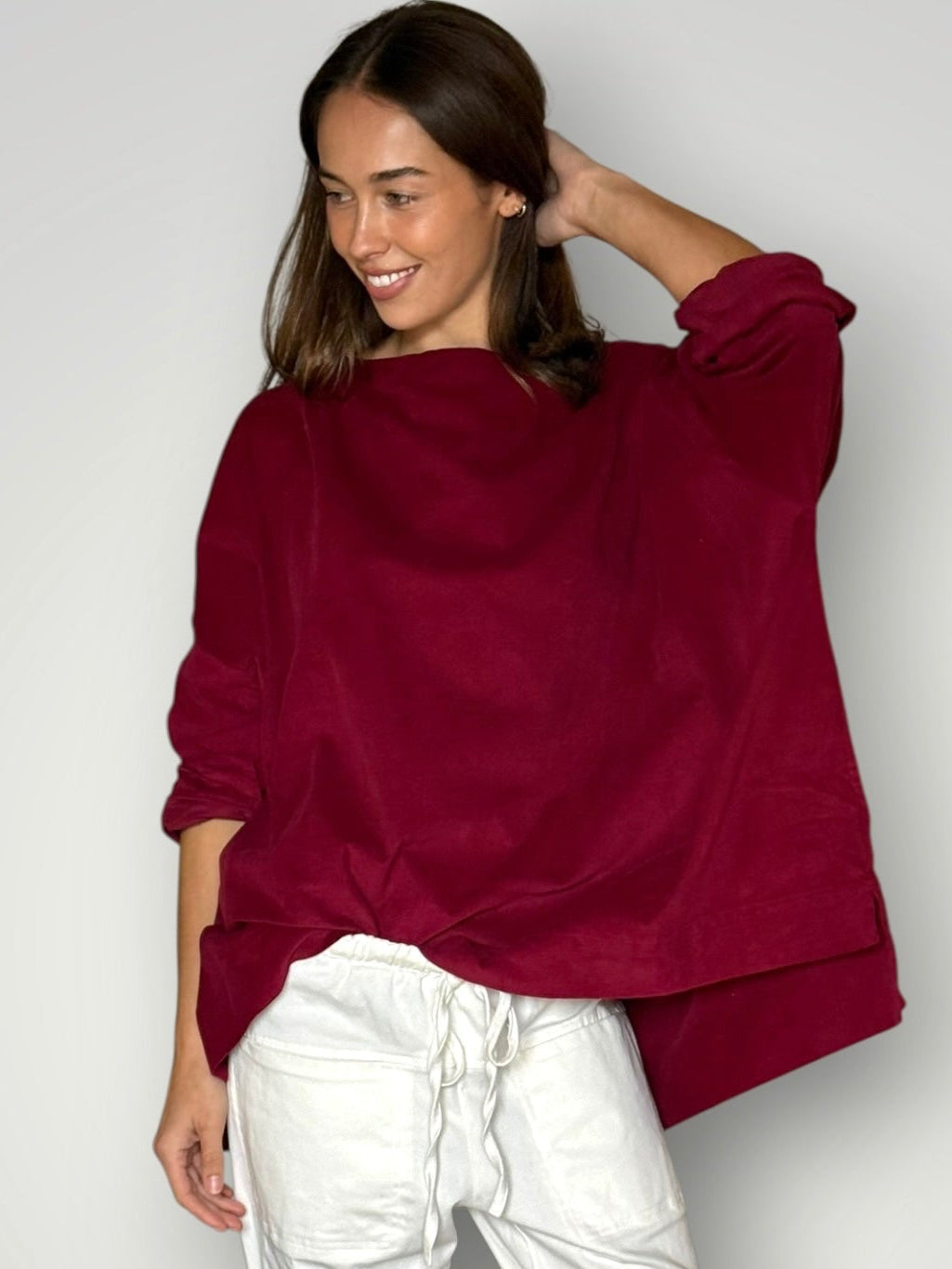 avril top - merlot cord Apparel