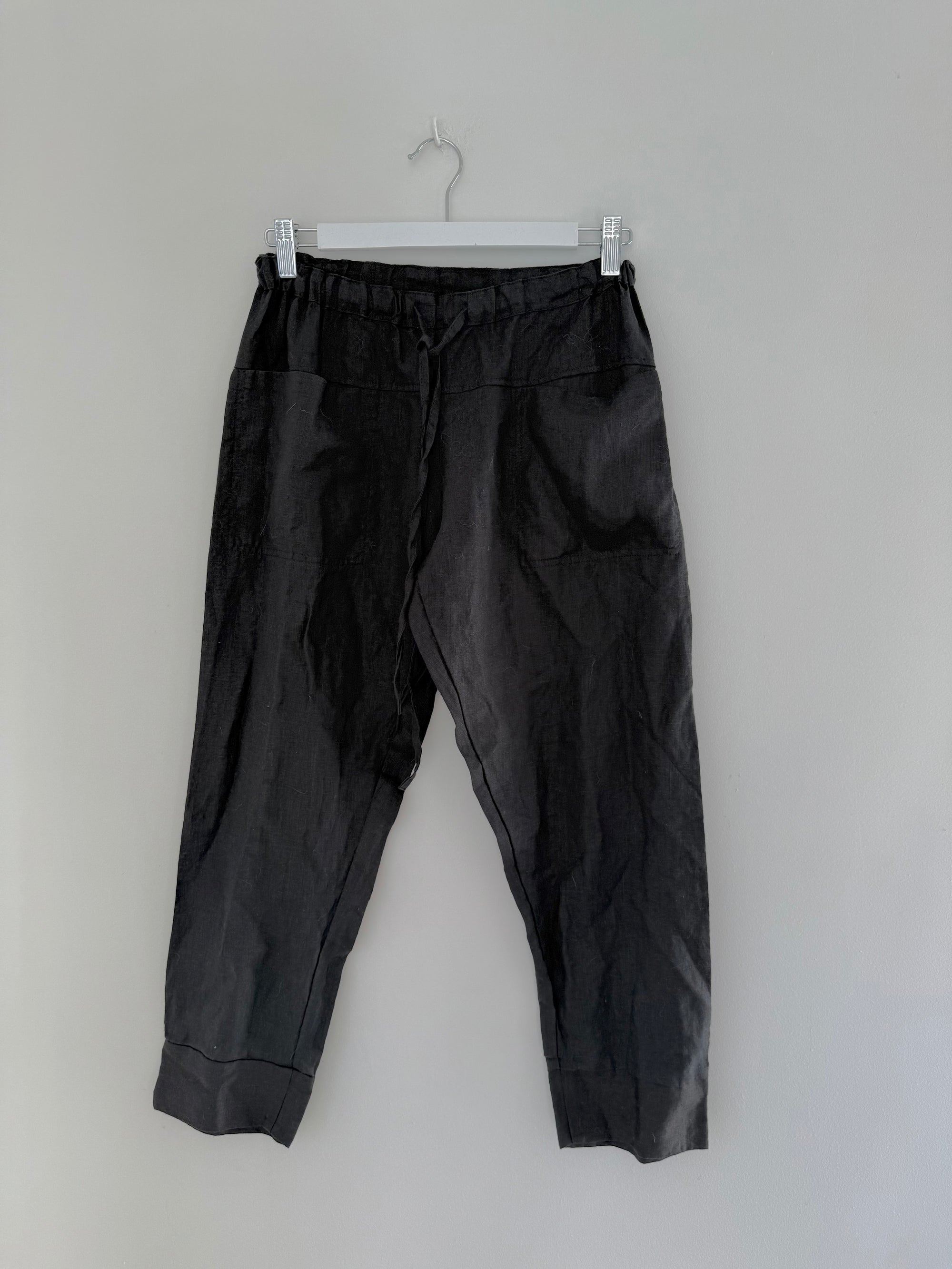 darcy pants - black linen Apparel