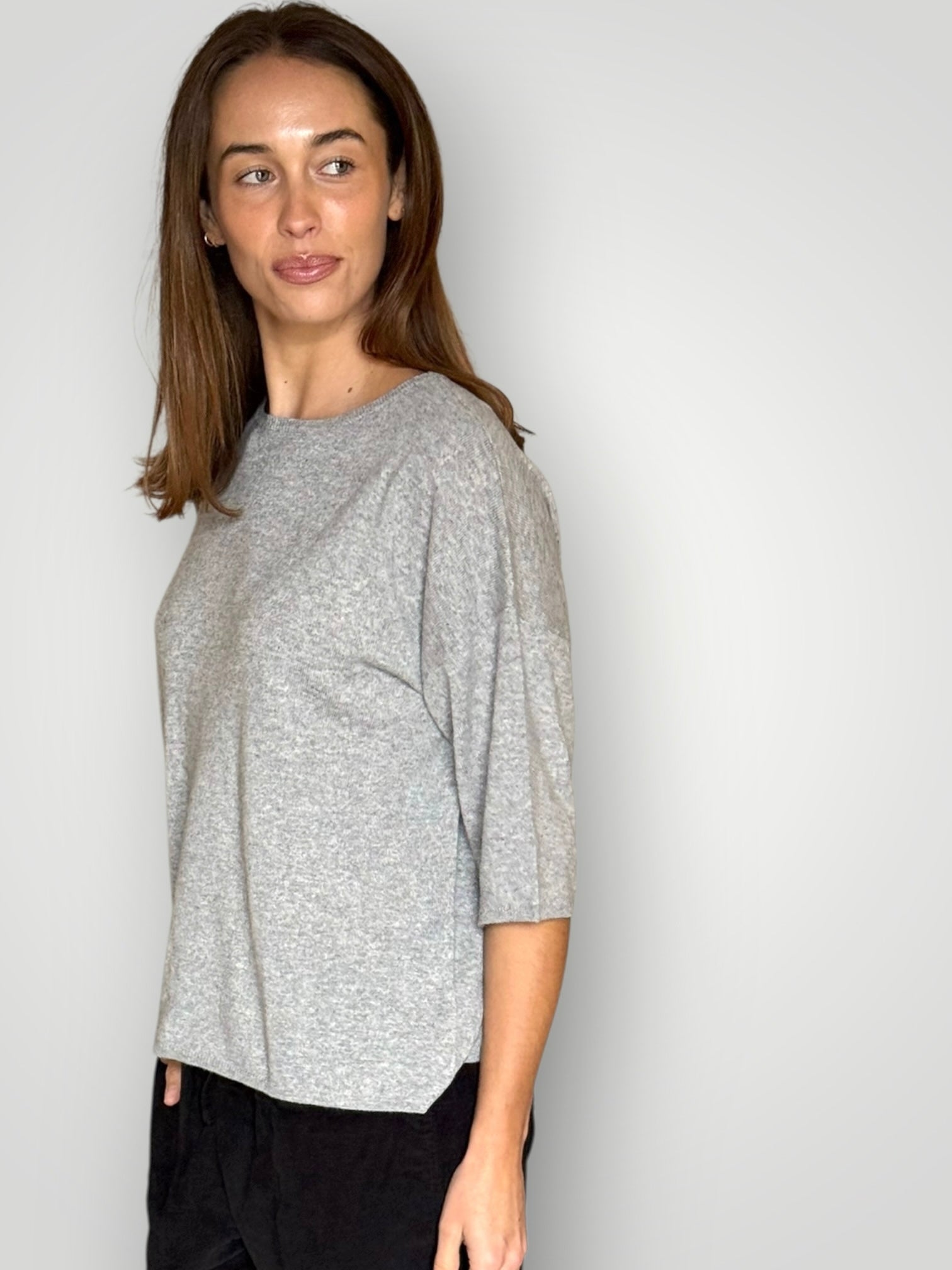 alexia cashmere top-soft grey General