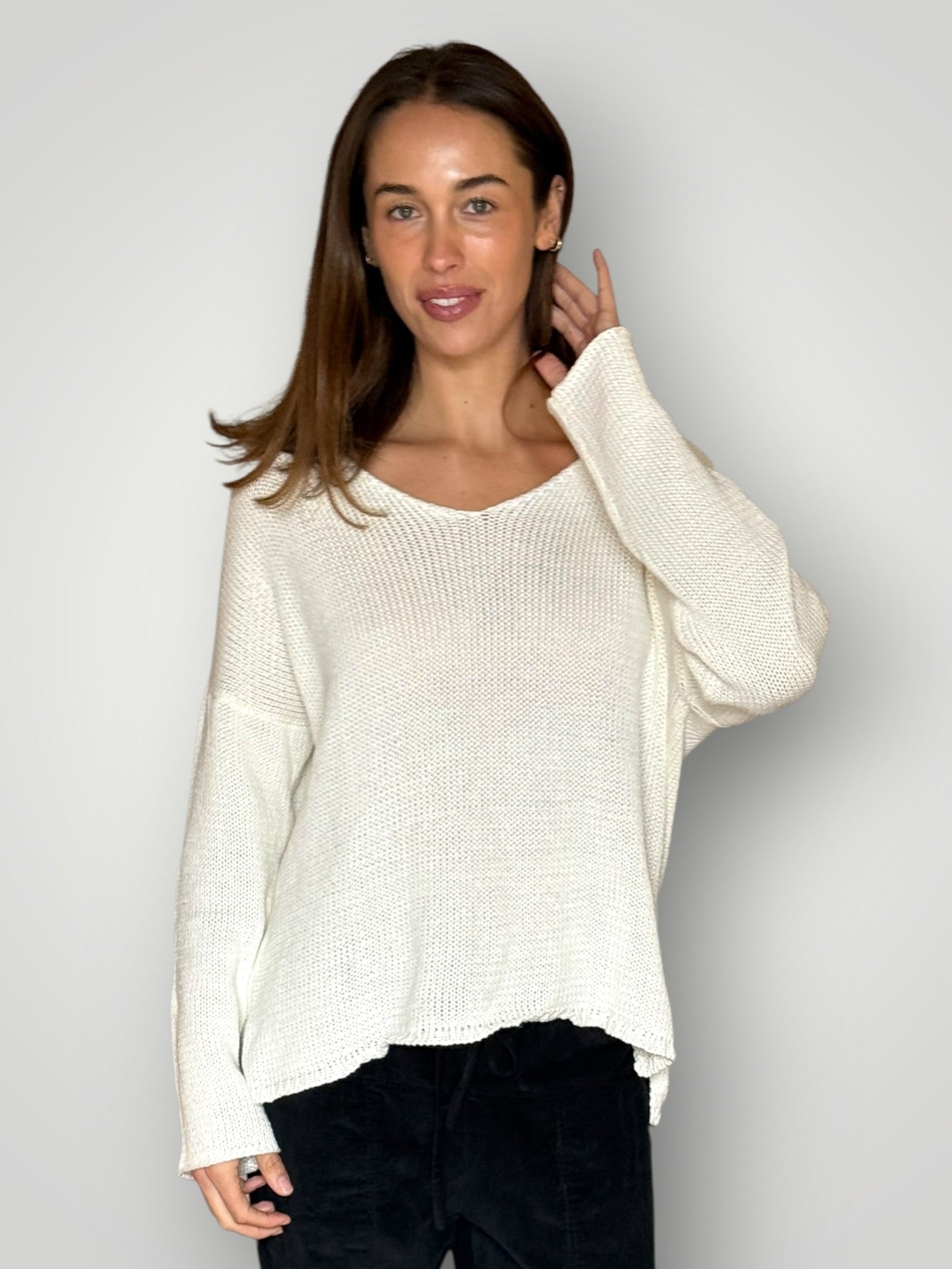 jamie cotton knit - warm white Apparel