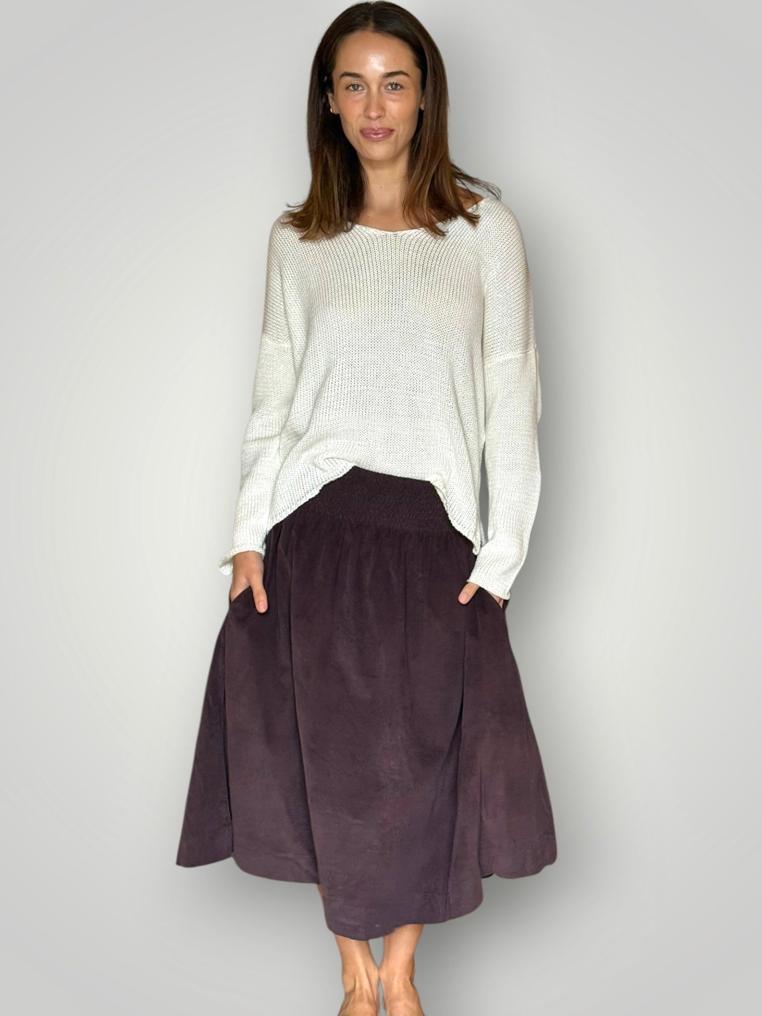 lola skirt- chocolate cord Apparel