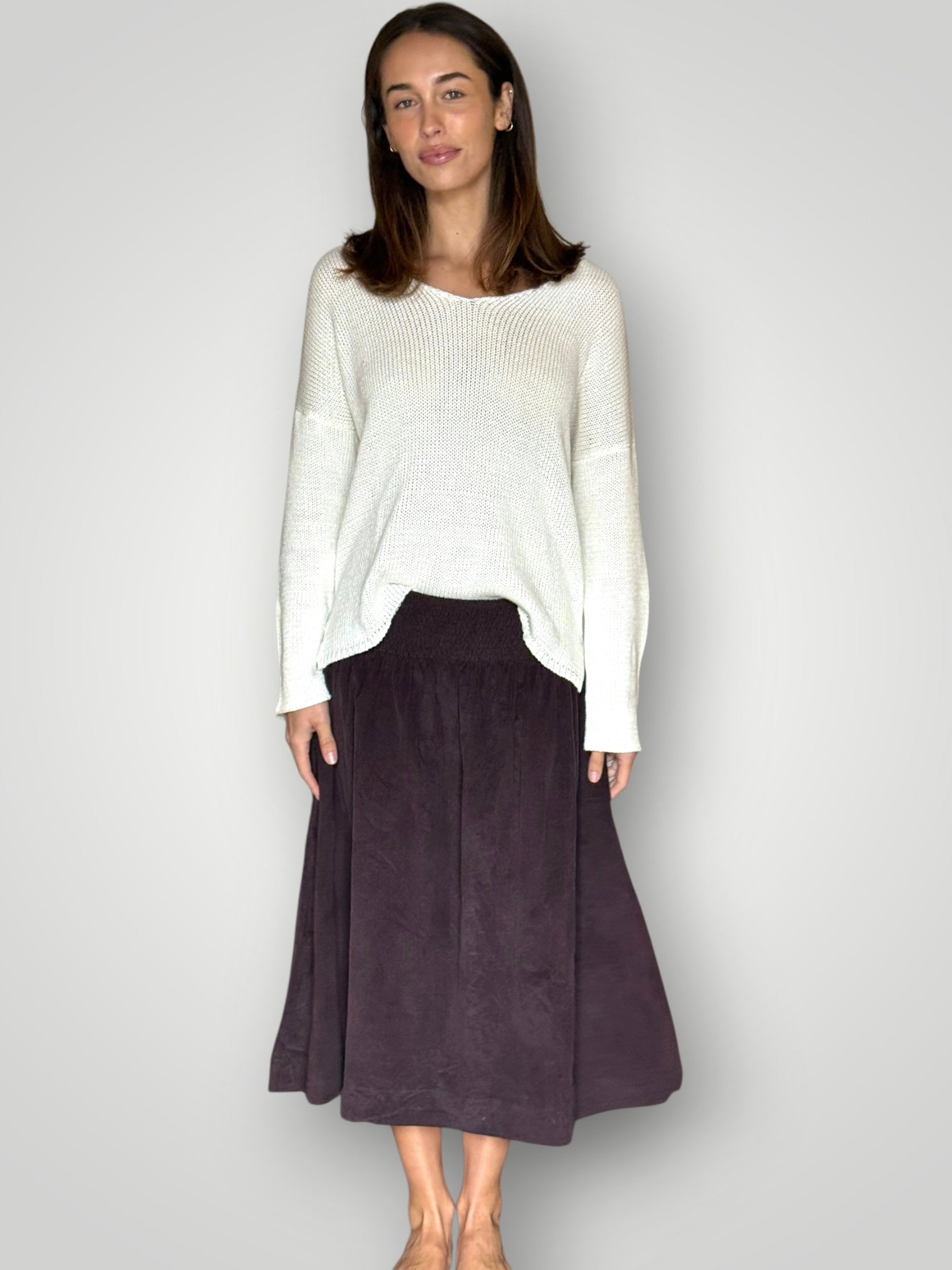 lola skirt- chocolate cord Apparel