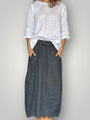 lana skirt - charcoal linen Apparel
