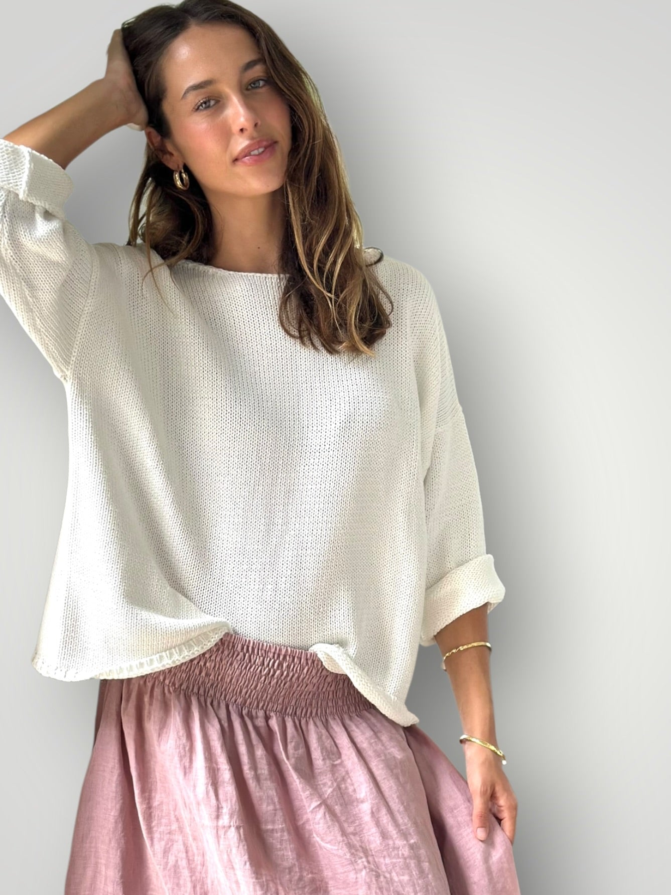 ashton cotton jersey - warm white Apparel
