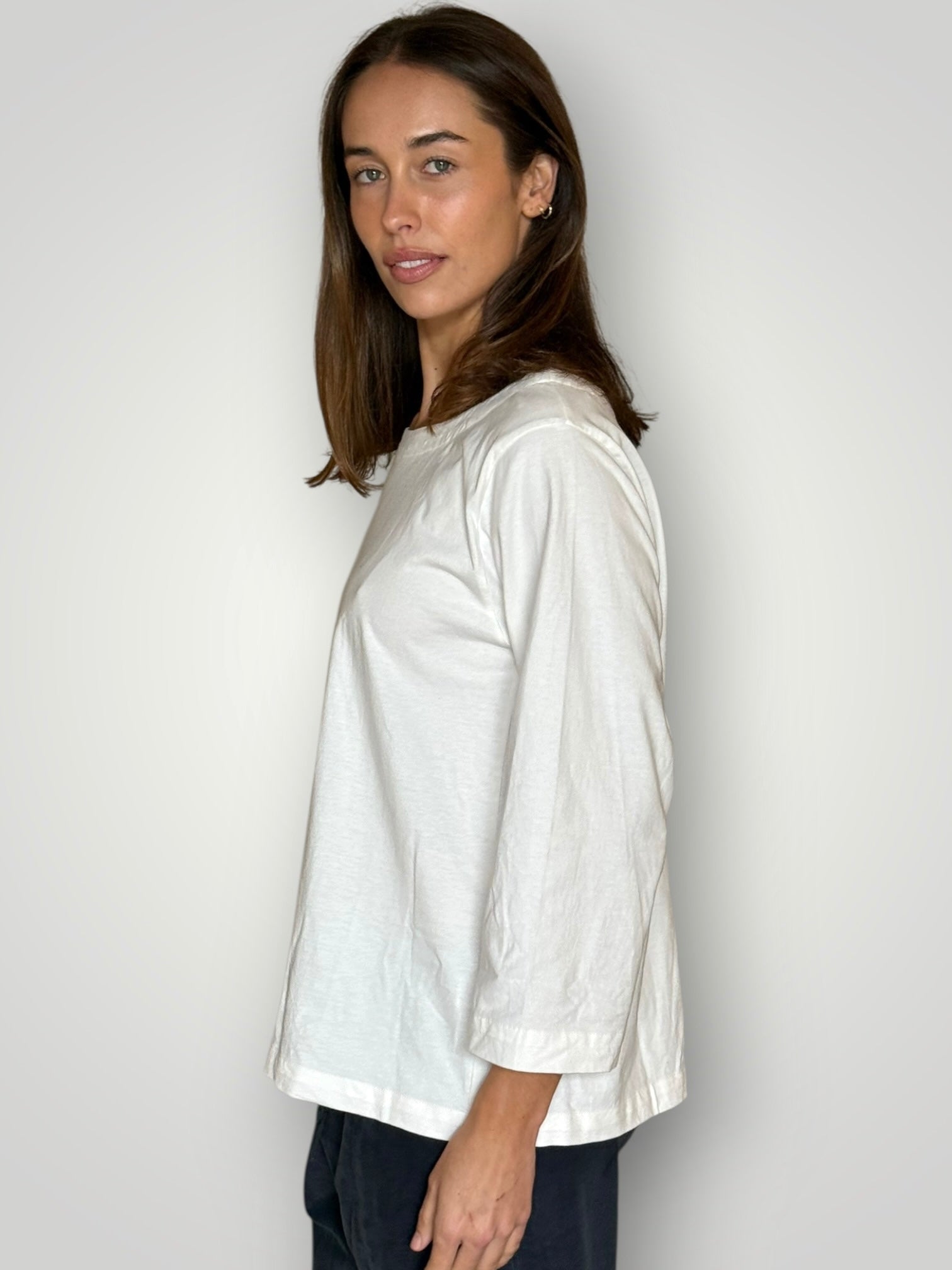 april cotton knit top-chalk Apparel