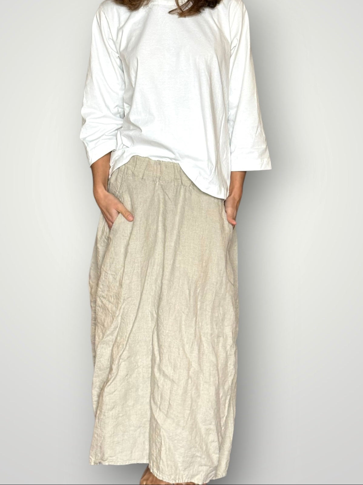 lana skirt-natural linen Apparel