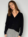 hannah cashmere v neck cardi- black General
