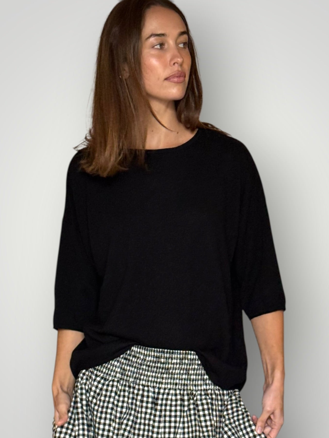 alexia cashmere top-black General