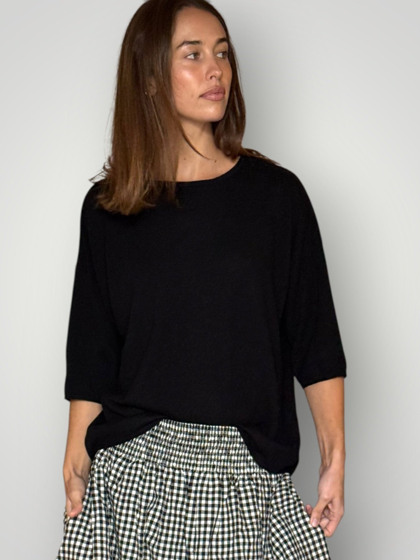 alexia cashmere top-black General