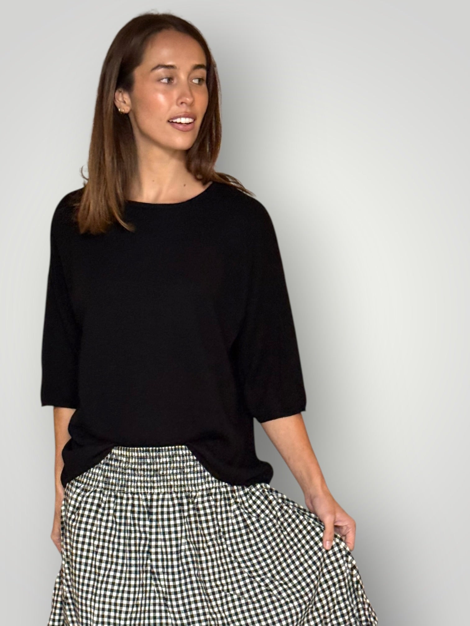 alexia cashmere top-black General