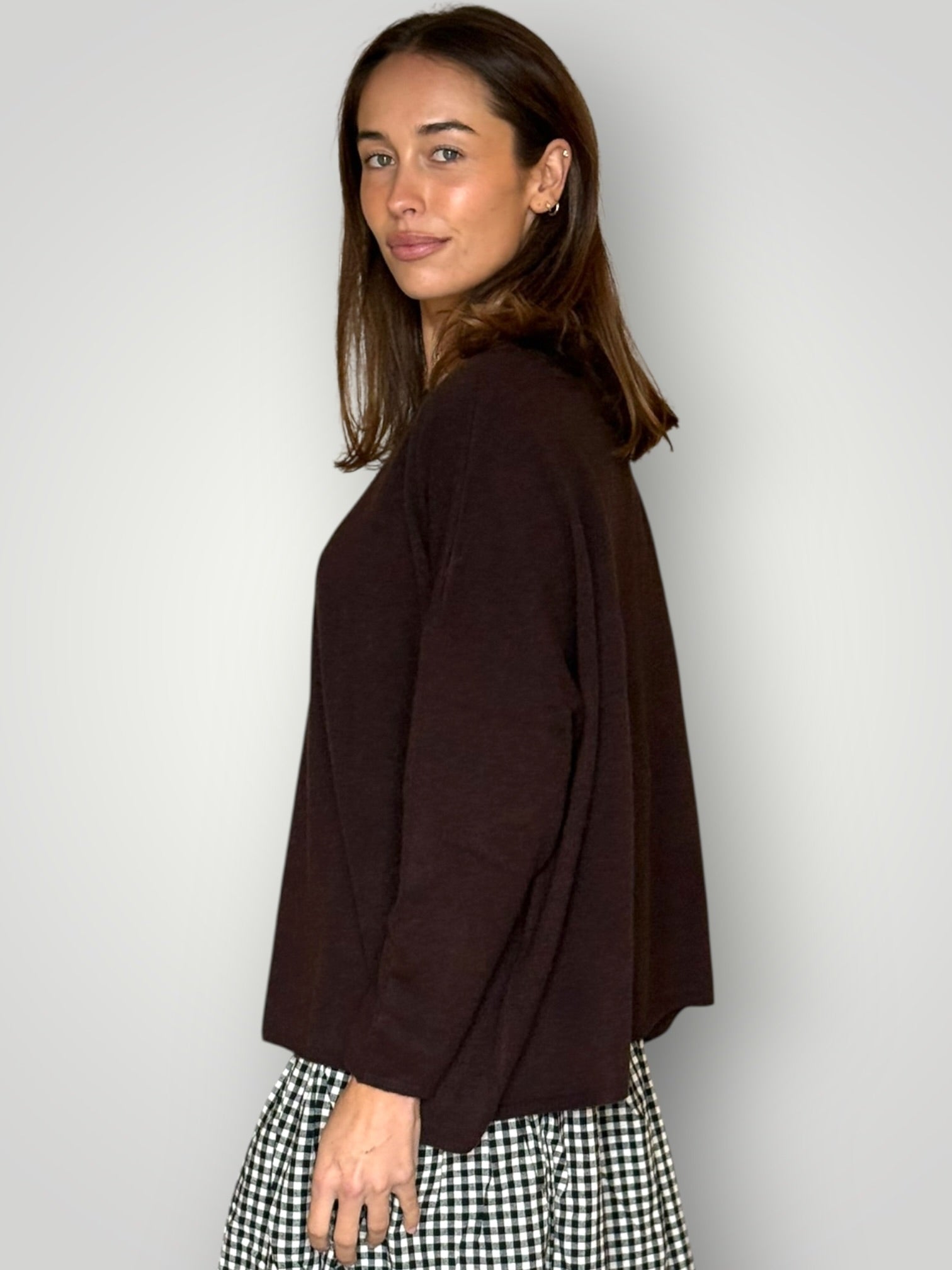 sophie cashmere knit-chocolate General