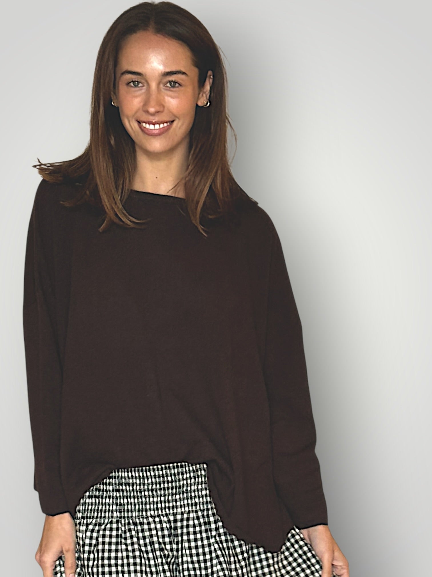 sophie cashmere knit-chocolate General