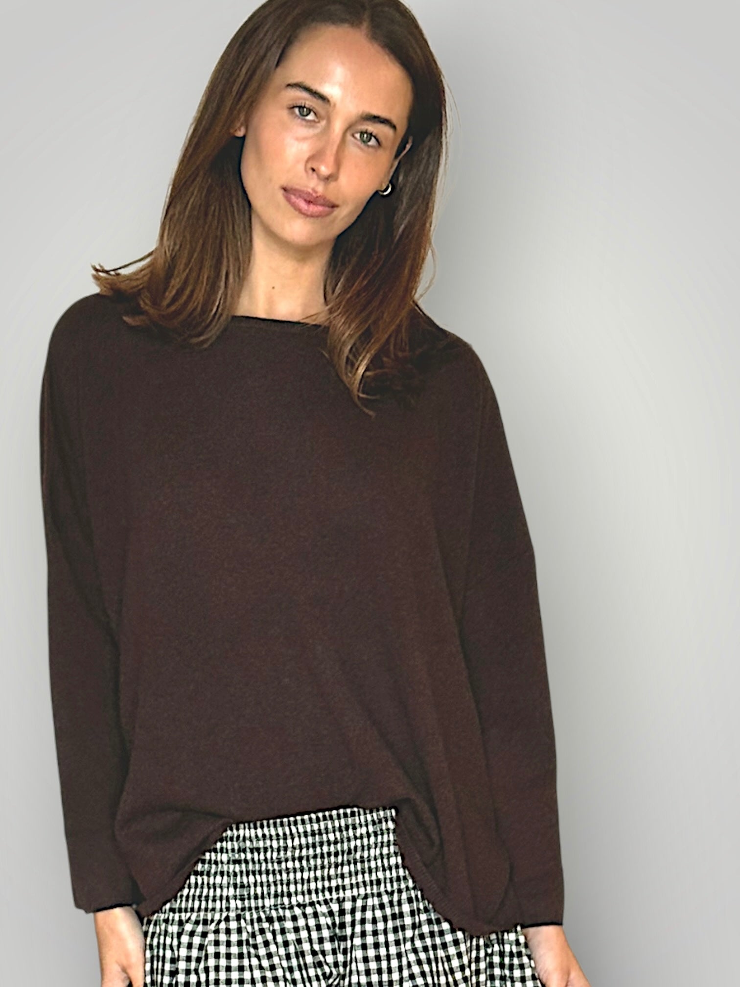 sophie cashmere knit-chocolate General