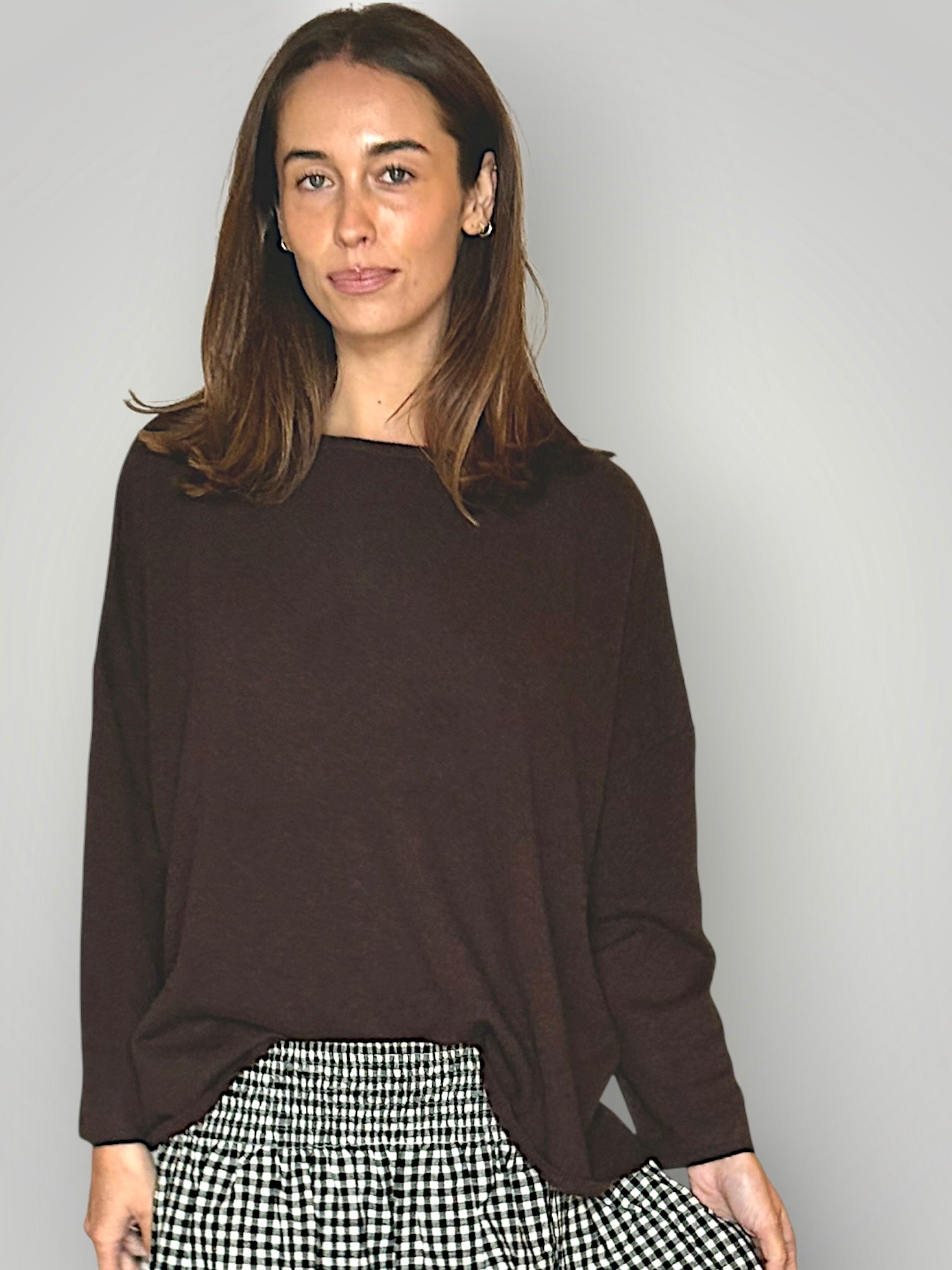 sophie cashmere knit-chocolate General