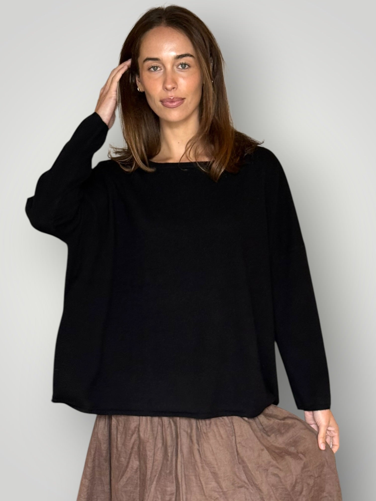 sophie cashmere knit-black General