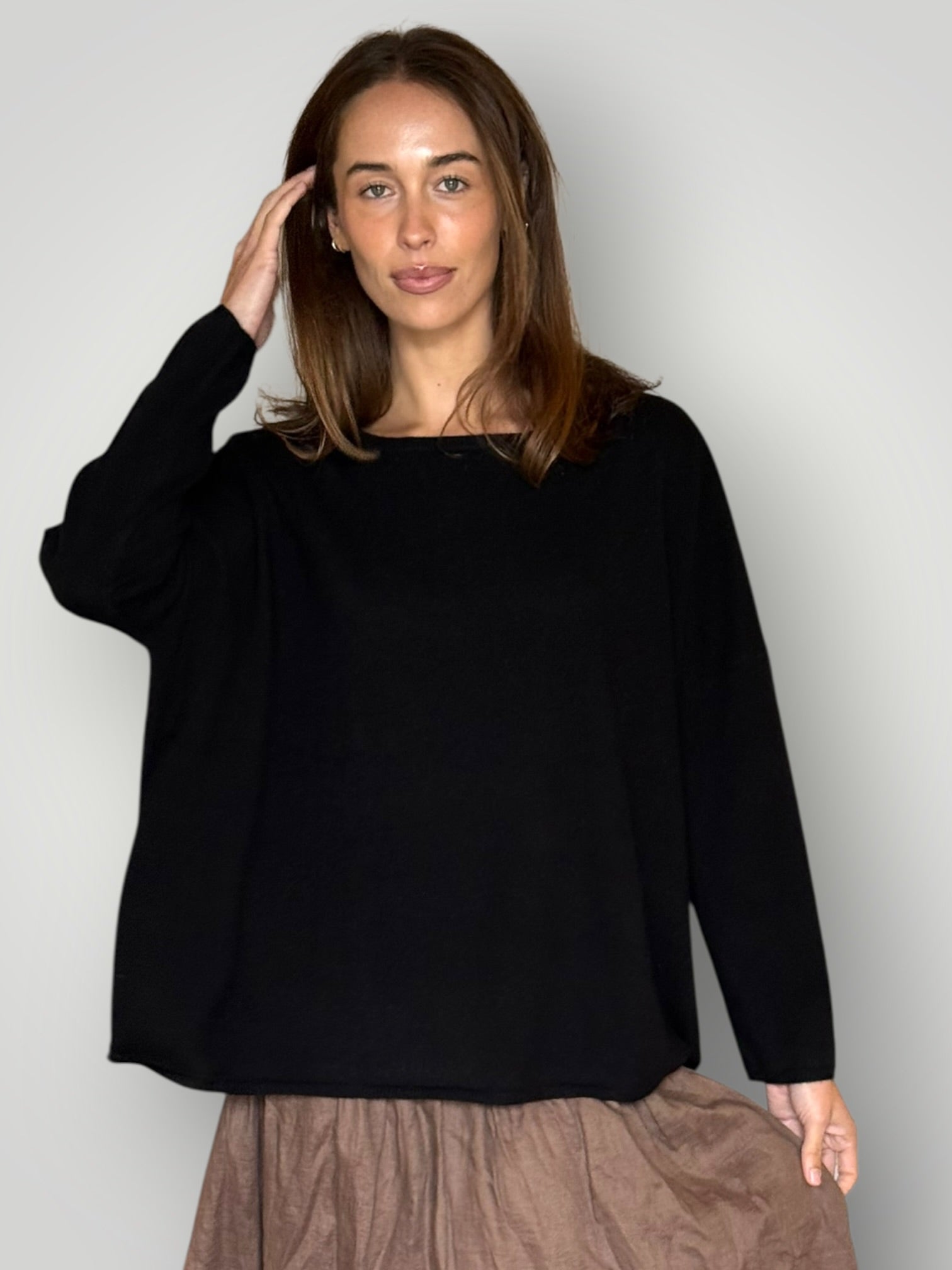 sophie cashmere knit-black General