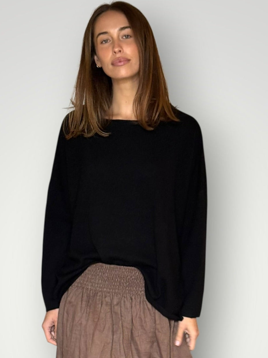 sophie cashmere knit-black General