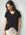 lara knit top - black cotton Apparel