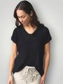 lara knit top - black cotton Apparel