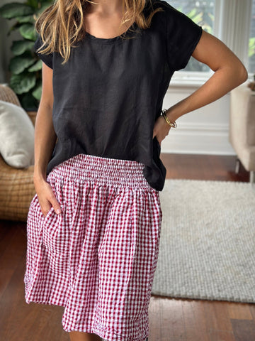 zoe skirt - red gingham Apparel  