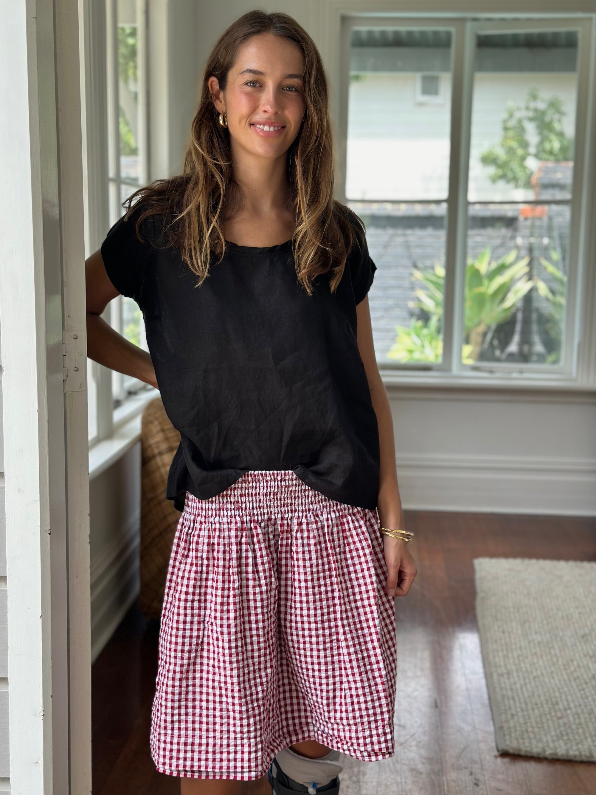 zoe skirt - red gingham Apparel  