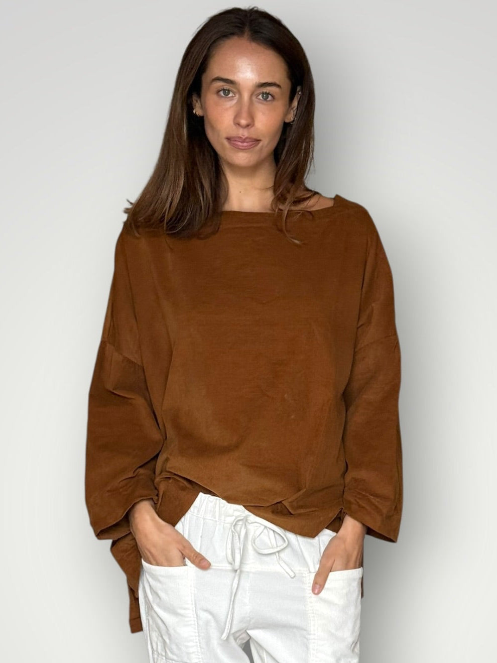 avril top -toffee cord Apparel