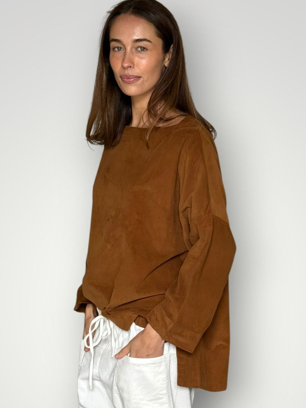avril top -toffee cord Apparel
