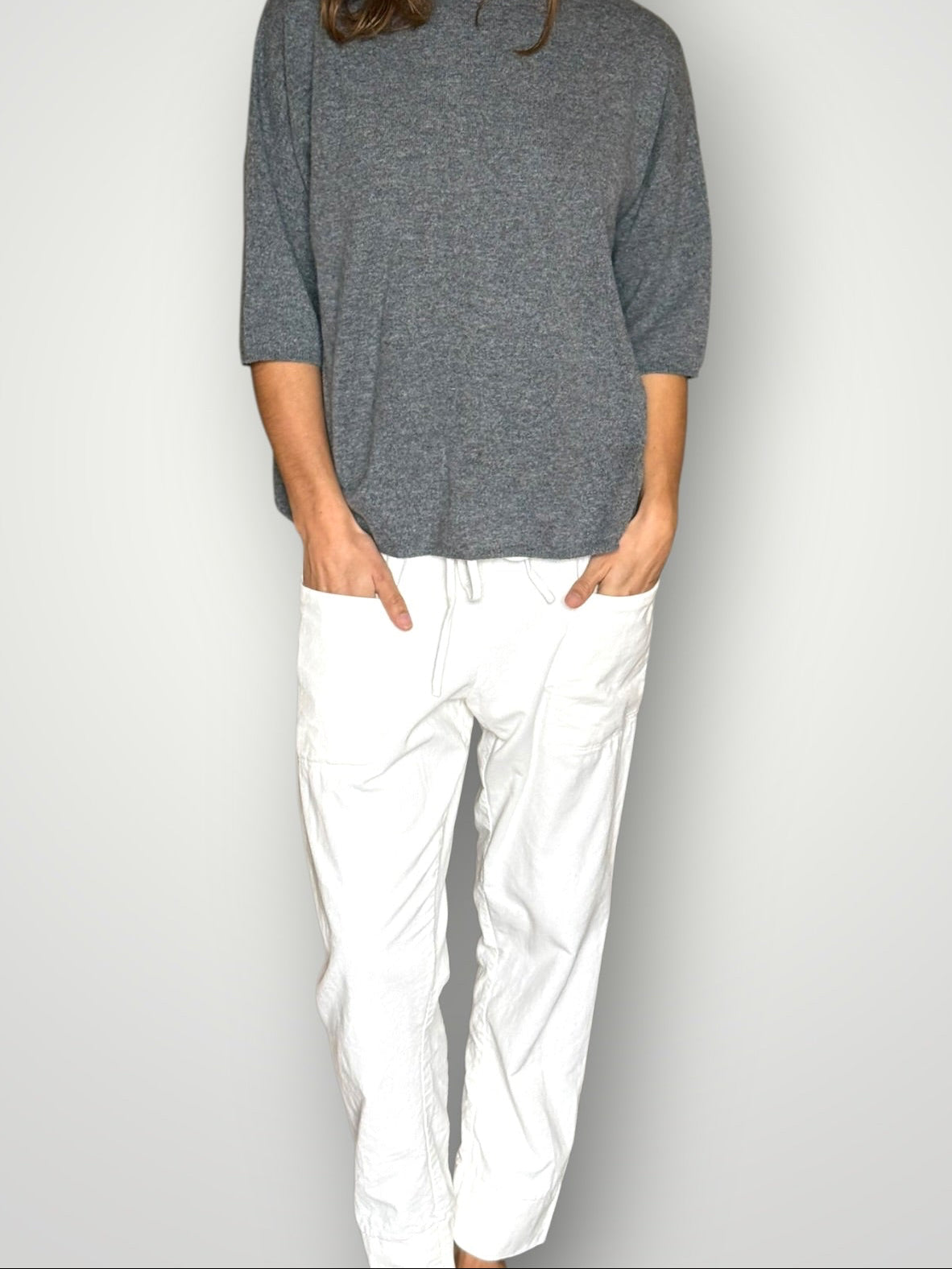 dylan pant-chalk twill cotton Apparel