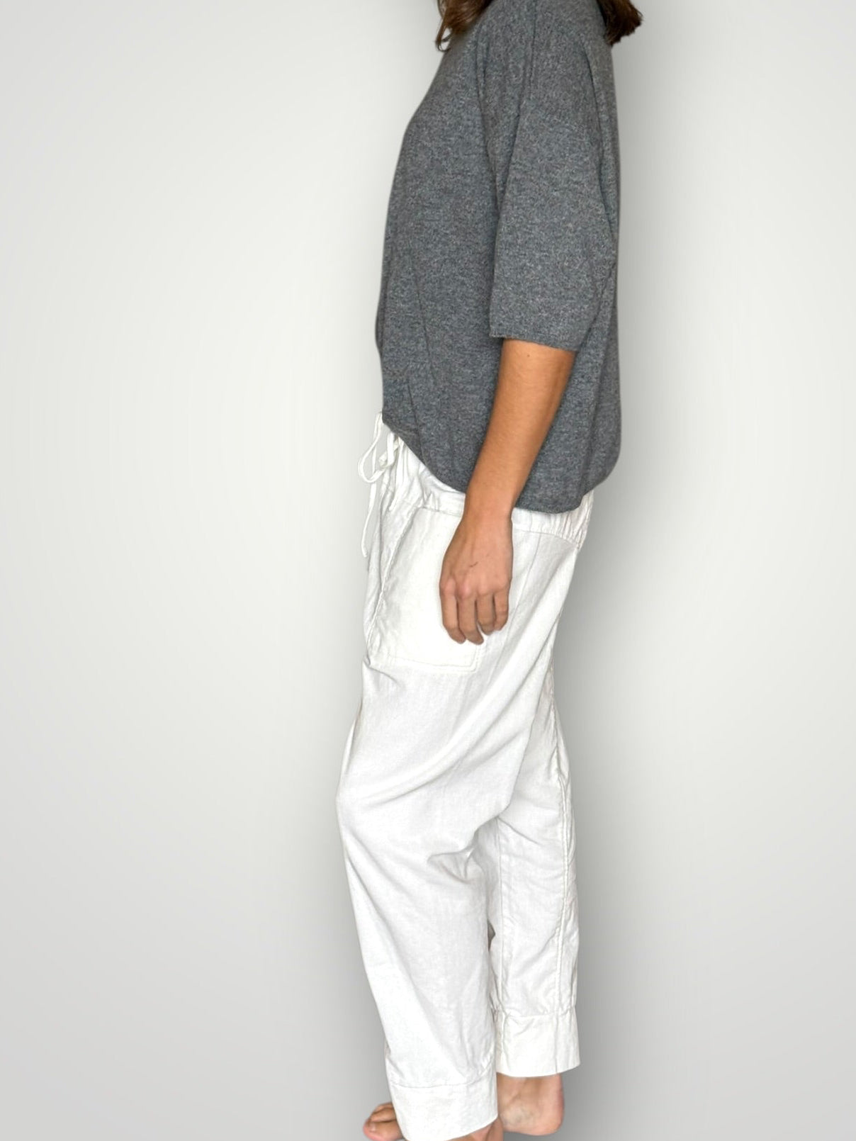 dylan pant-chalk twill cotton Apparel