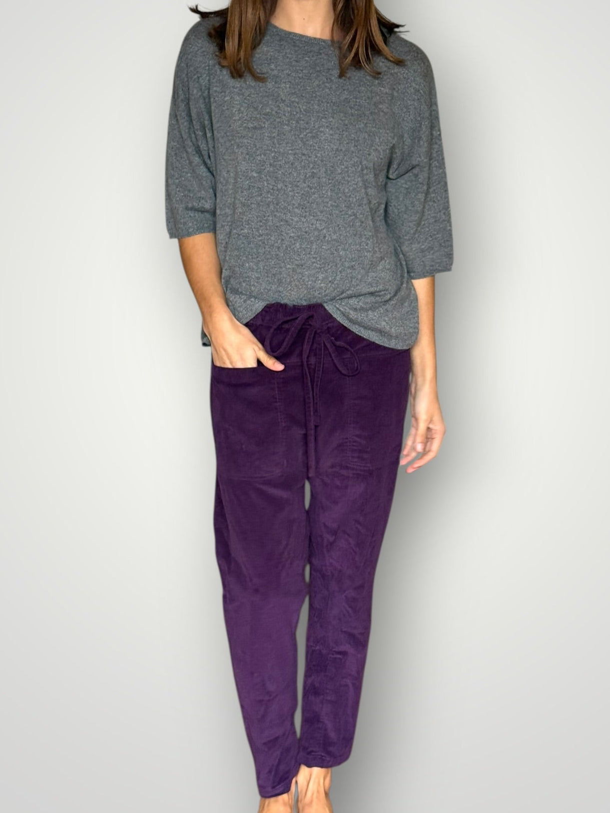 jessie pants - eggplant cord Apparel