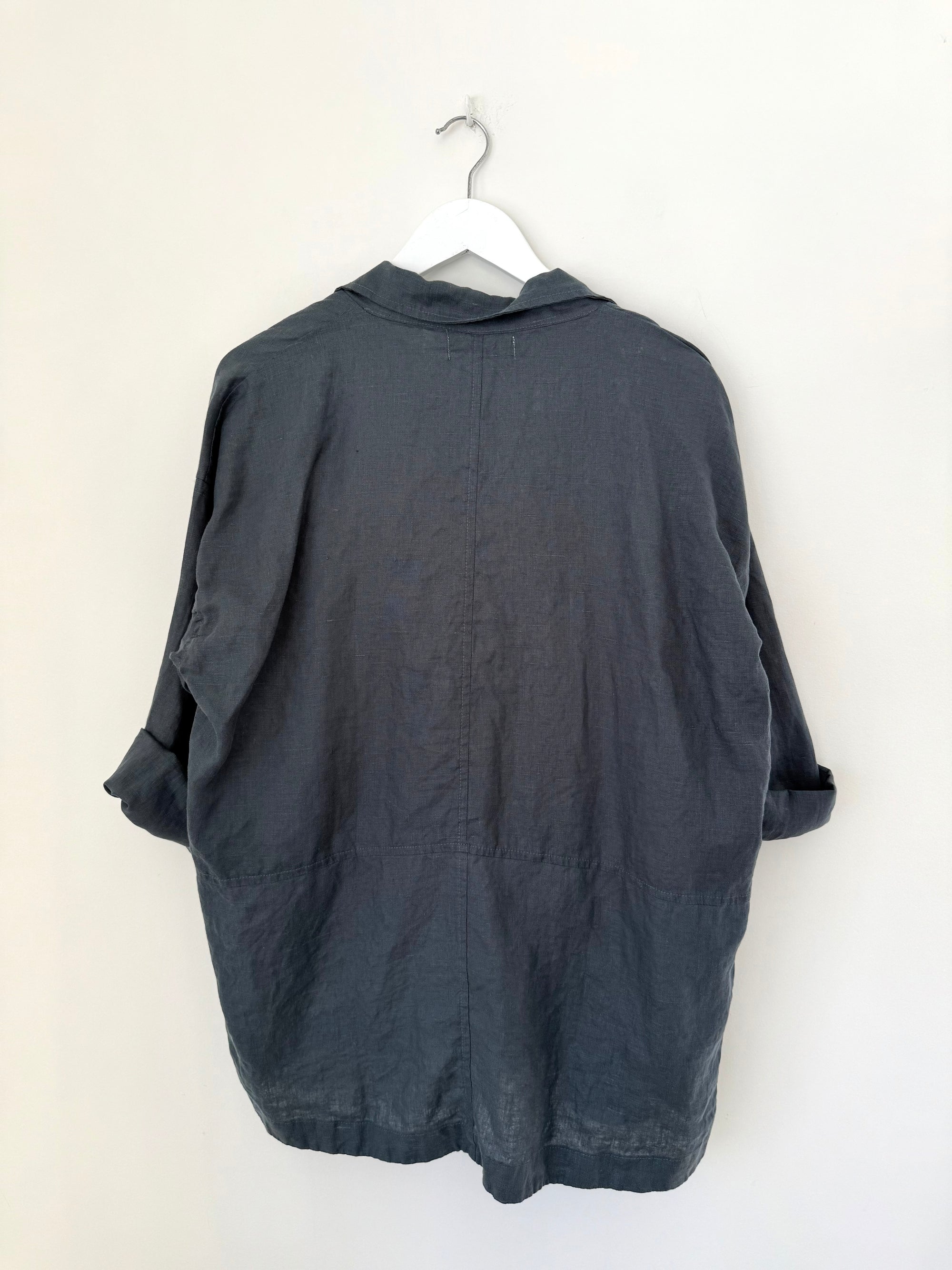 eden blazer - charcoal linen Shirts