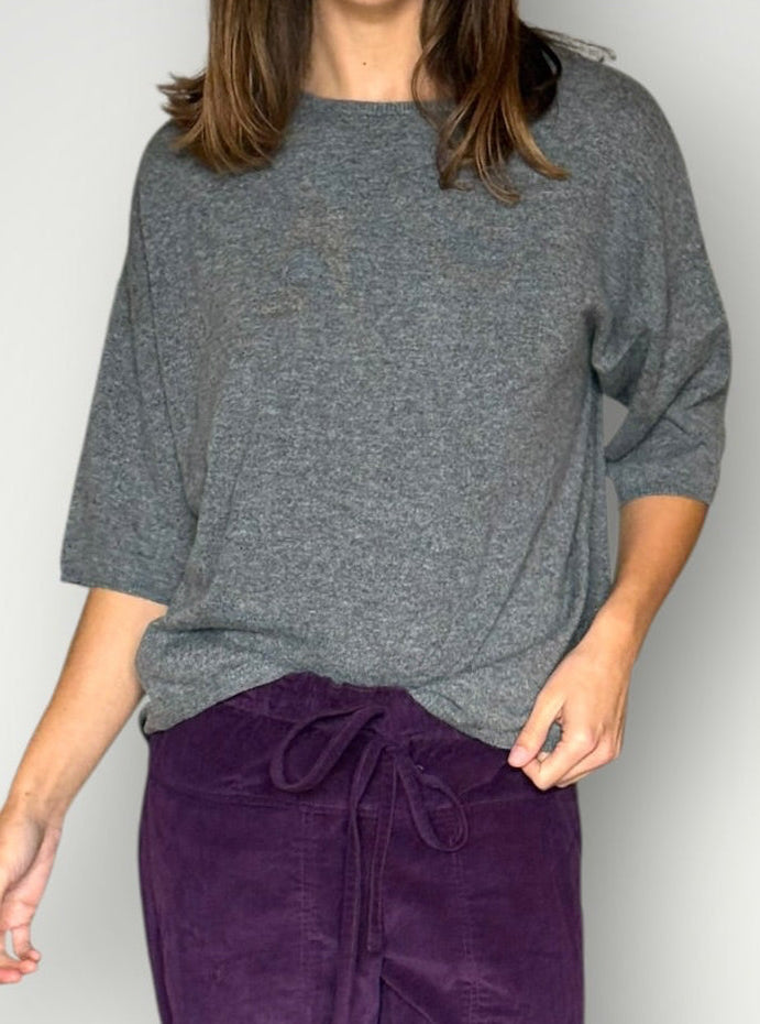 alexia cashmere top-dark grey General