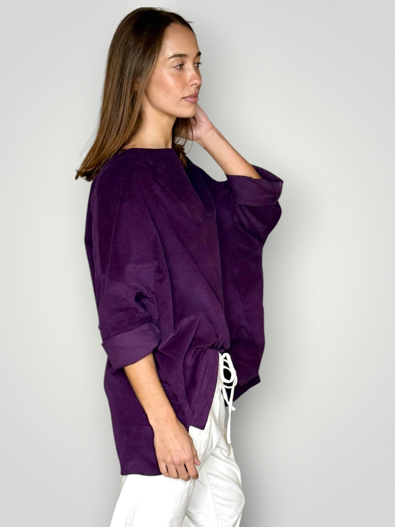 avril top -eggplant cord Apparel