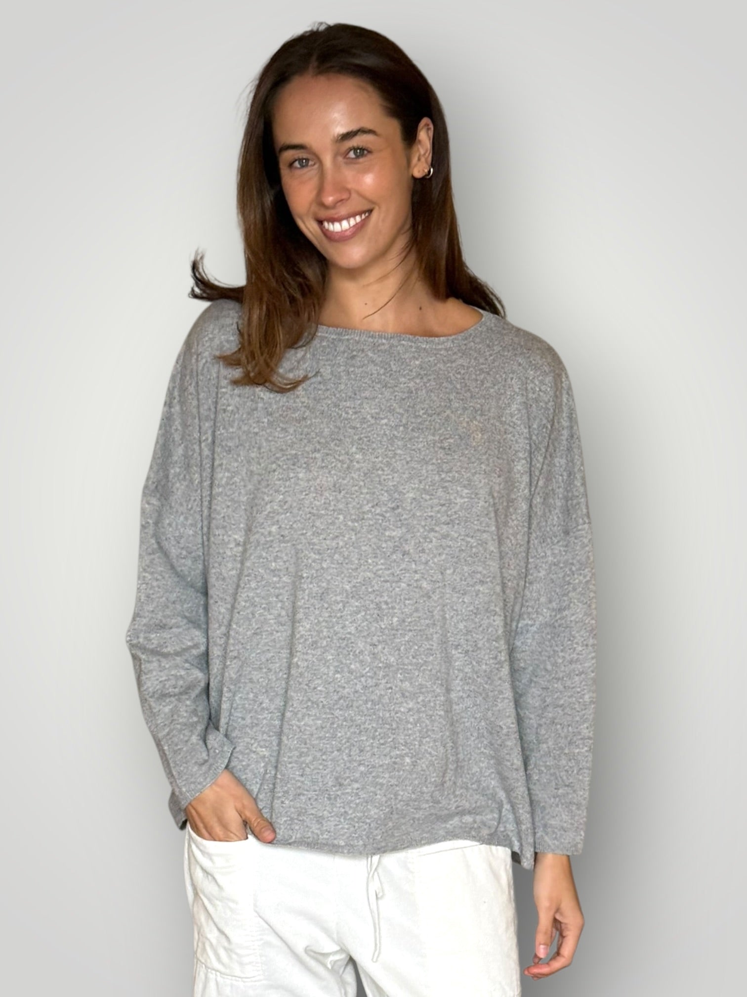sophie cashmere knit-soft grey General
