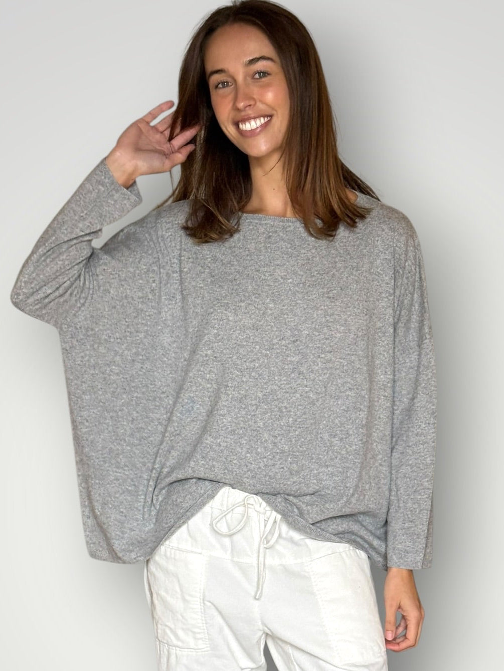 sophie cashmere knit-soft grey General