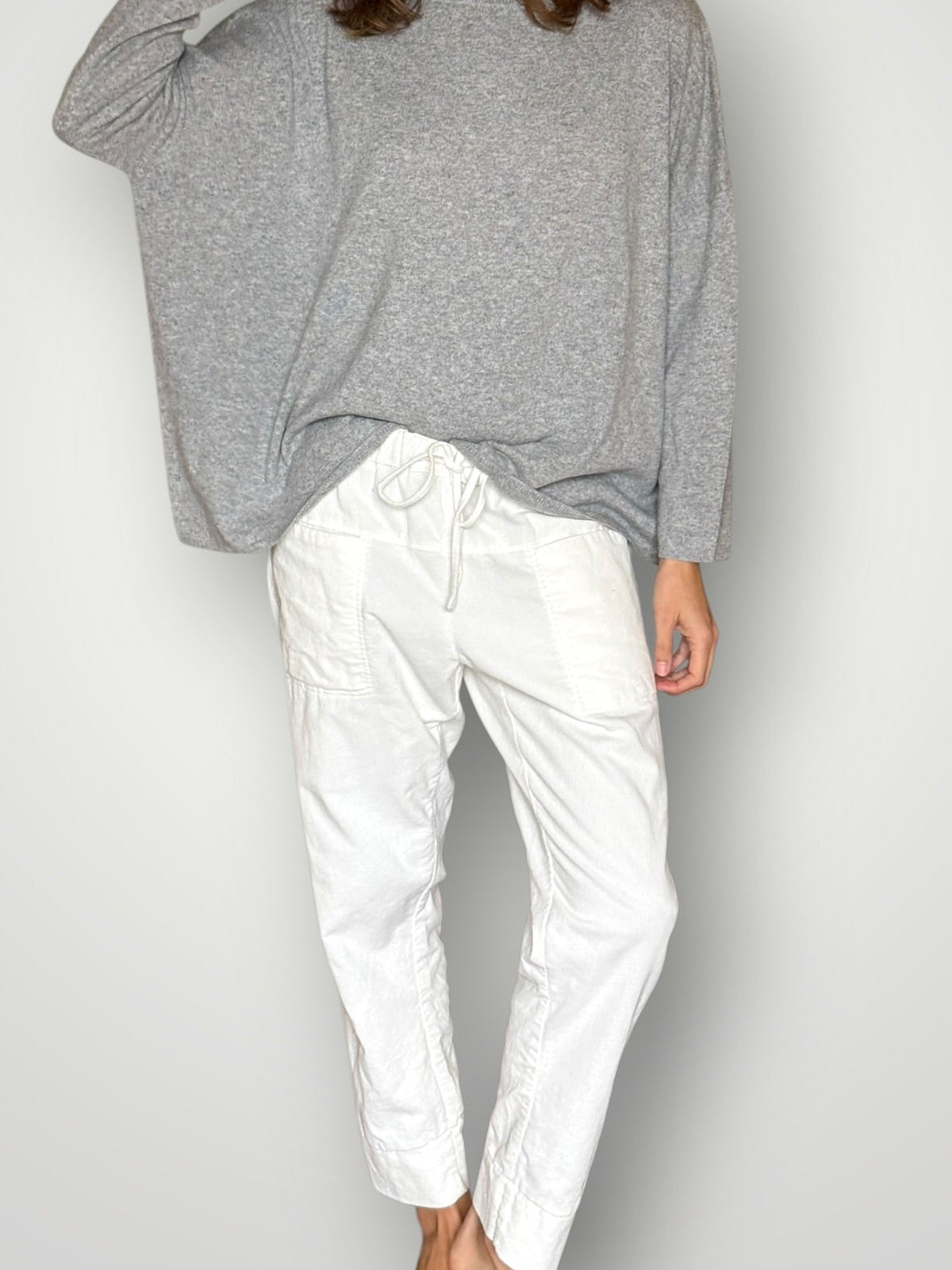 dylan pant-chalk twill cotton Apparel