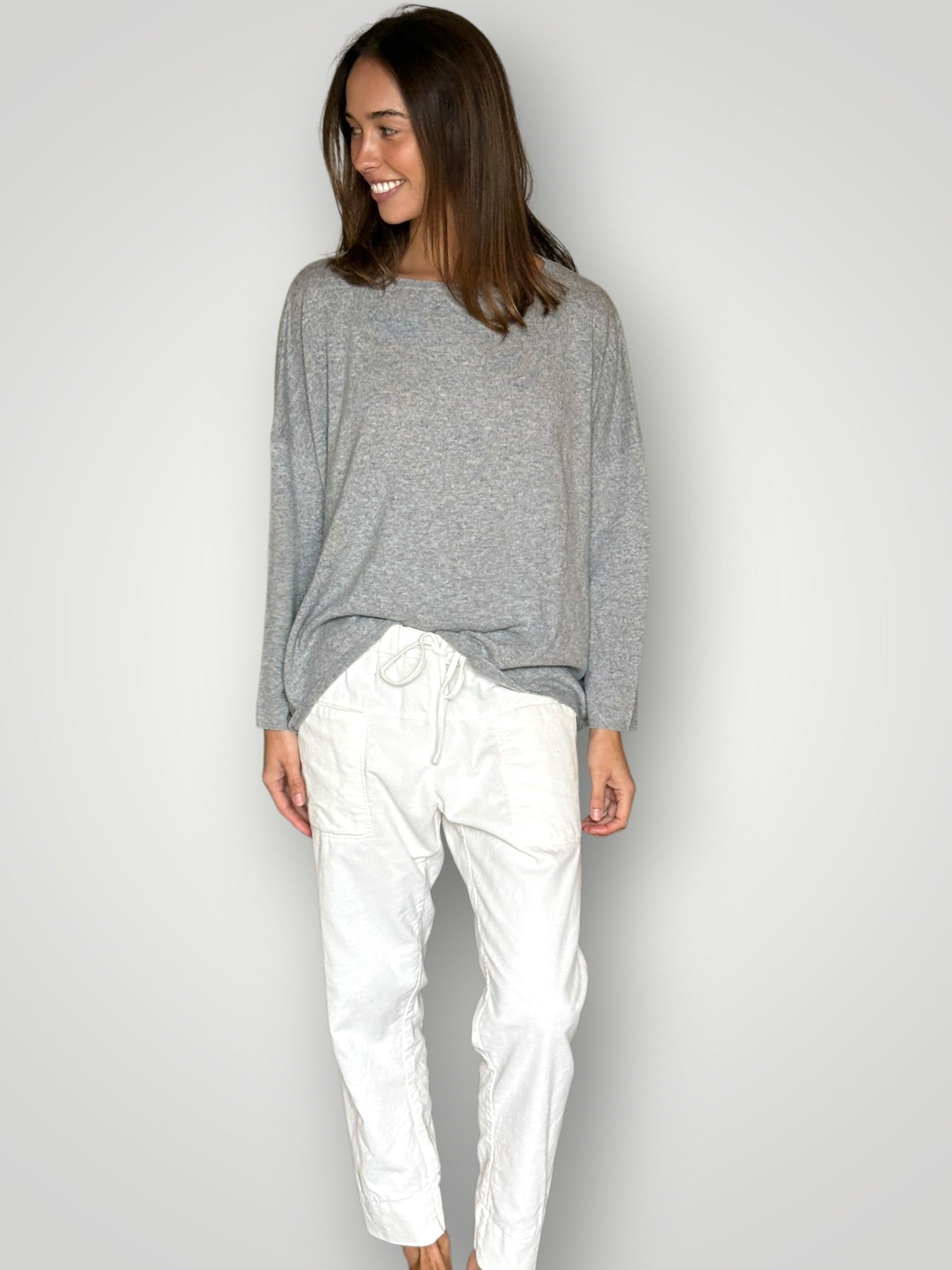 dylan pant-chalk twill cotton Apparel