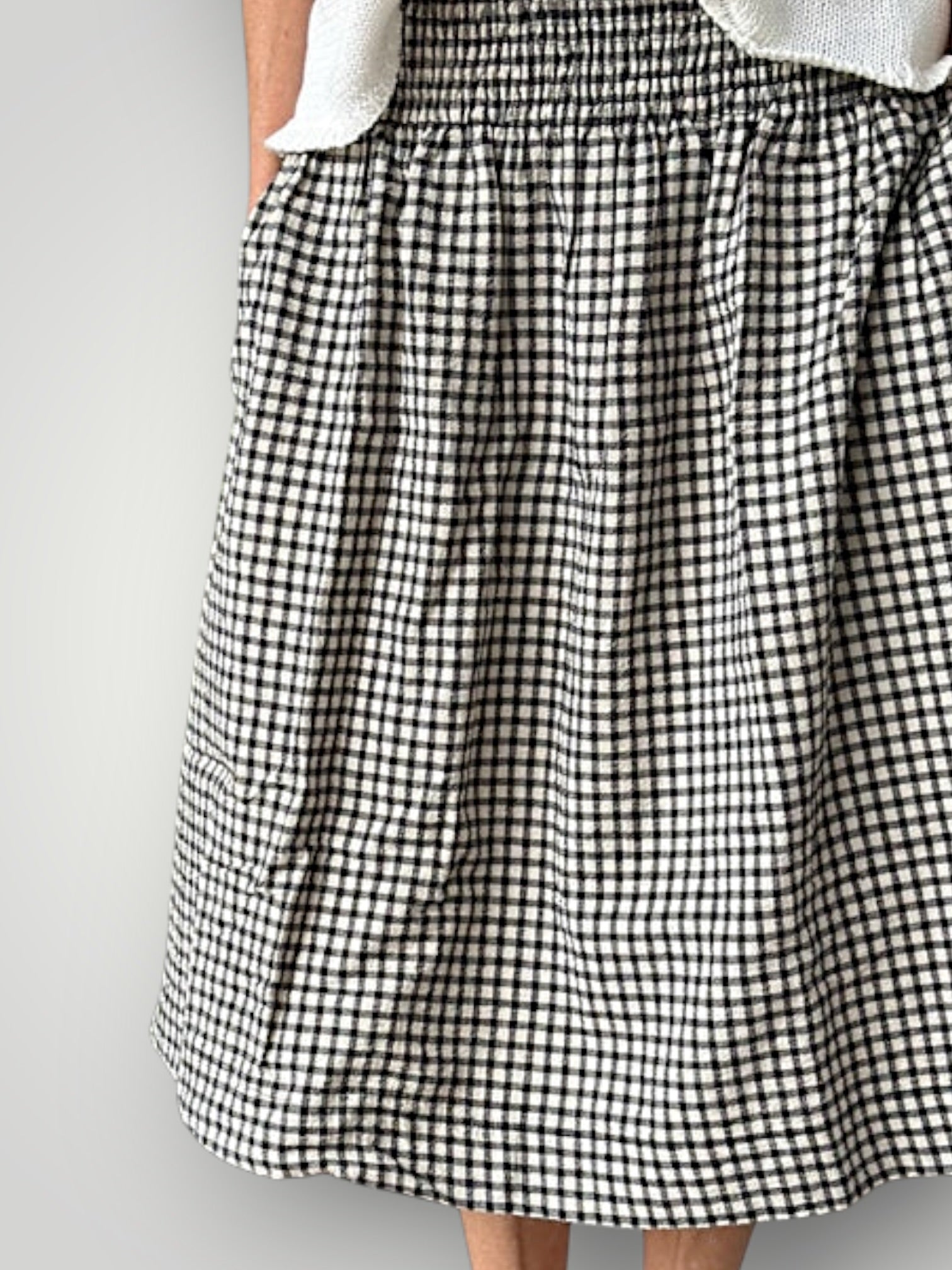 lola skirt - vintage black check Apparel
