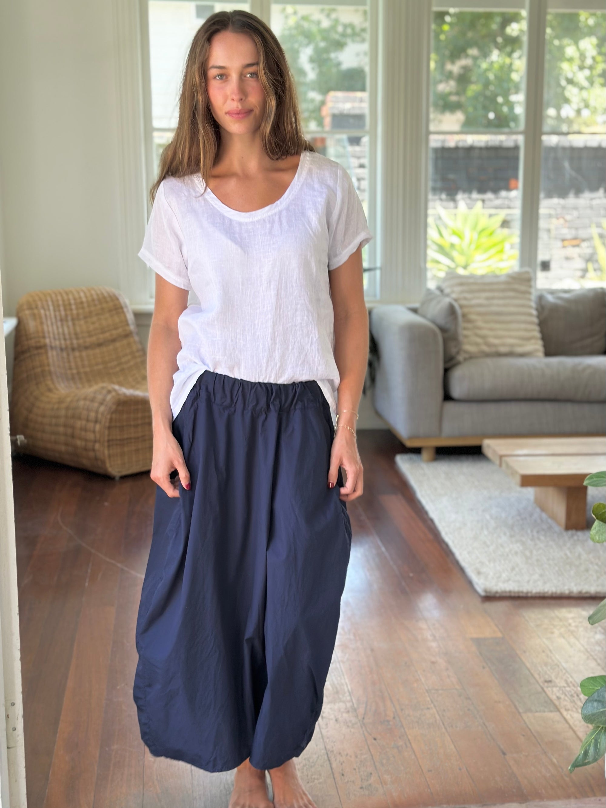 lana skirt - navy cotton Apparel