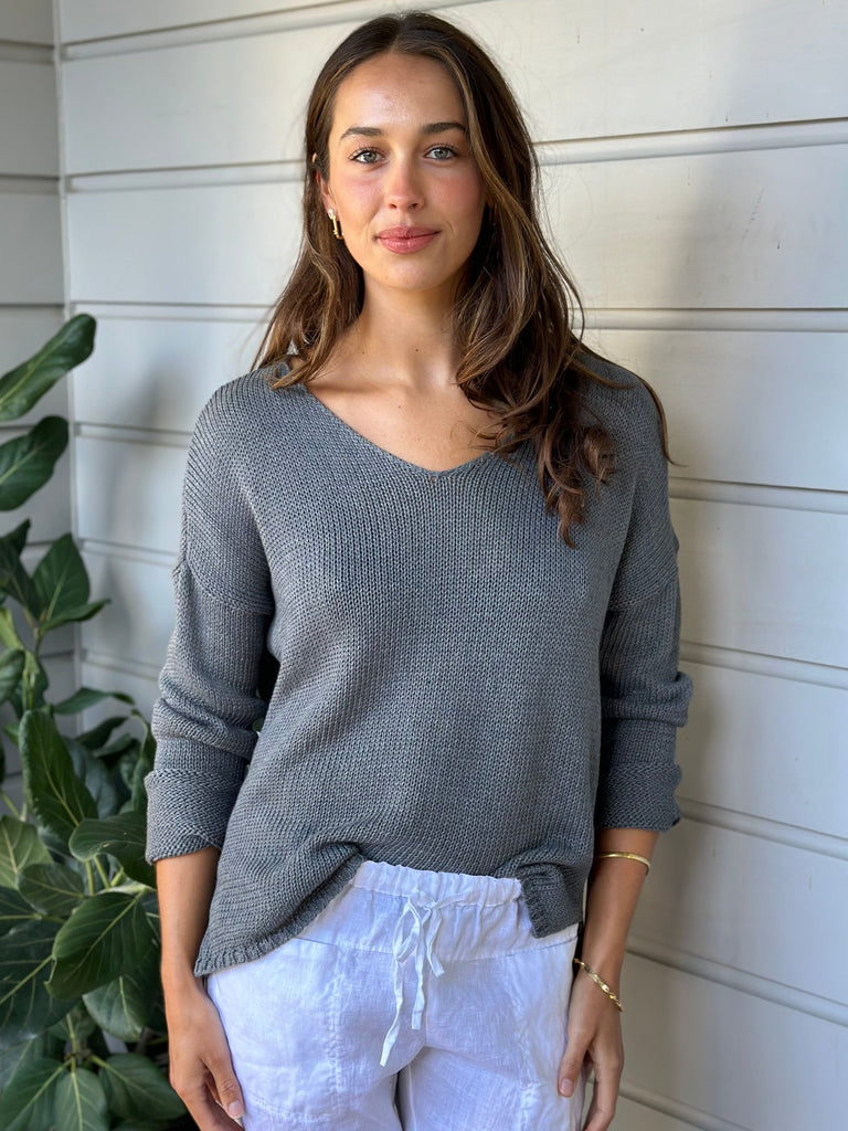 jamie cotton knit - grey Apparel  
