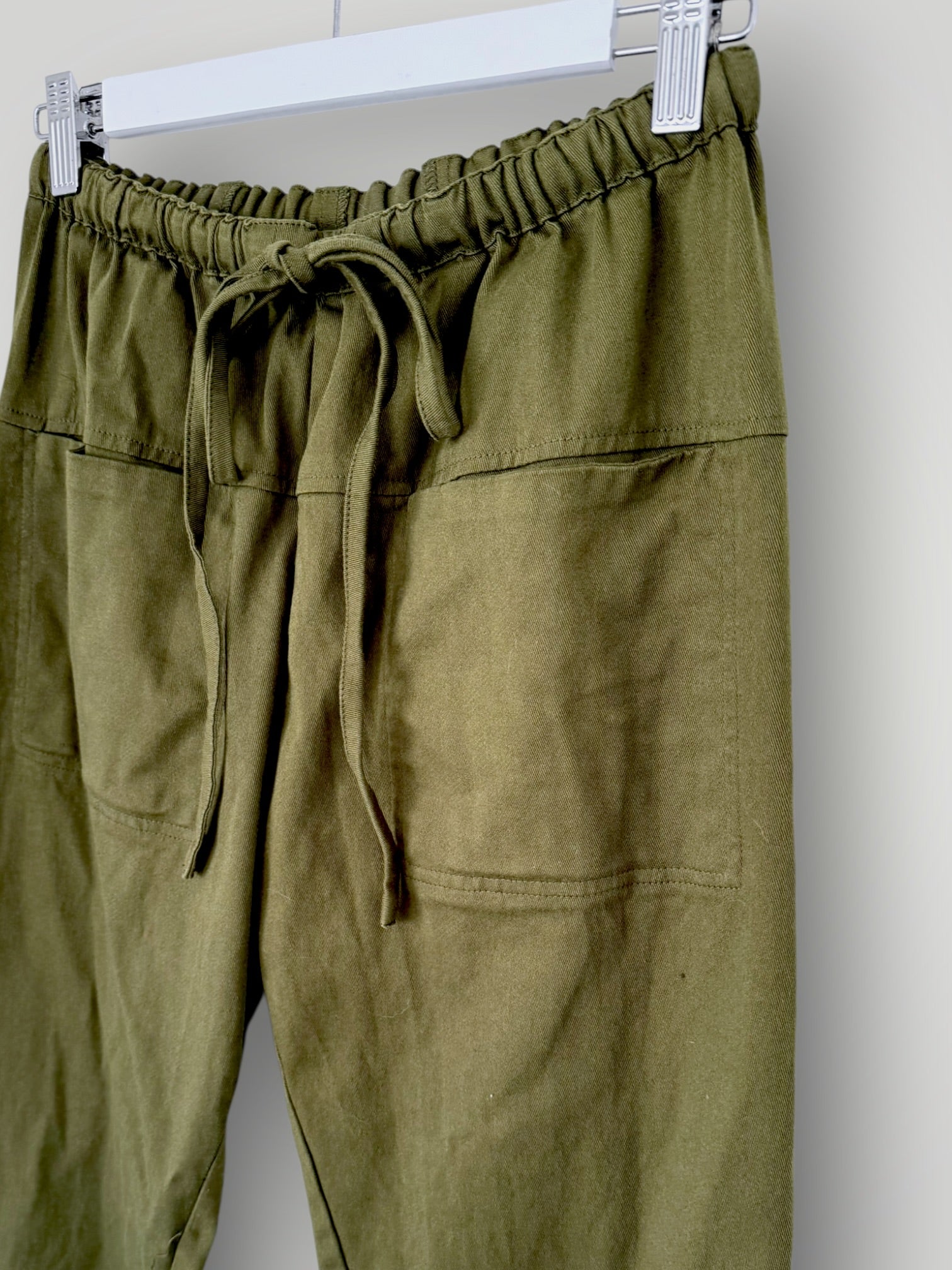 dylan pant-army cotton twill Apparel