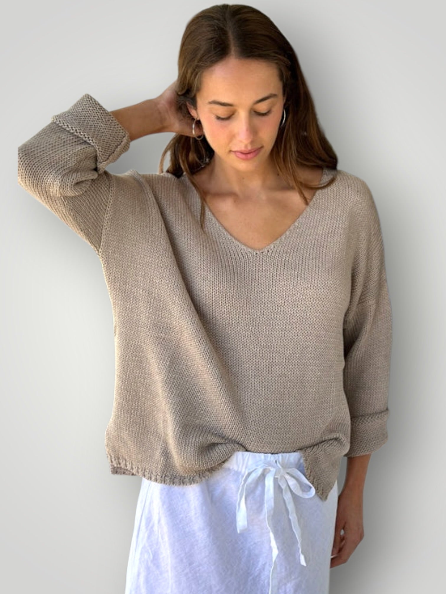 jamie cotton knit - natural Apparel