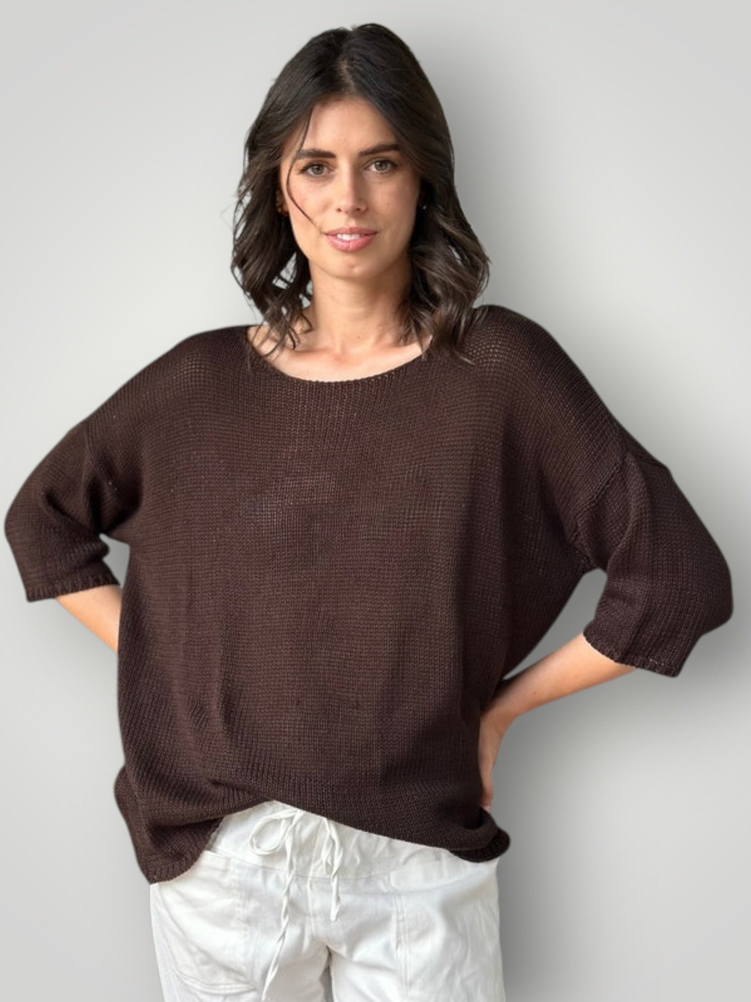 alex knit-chocolate cotton Apparel