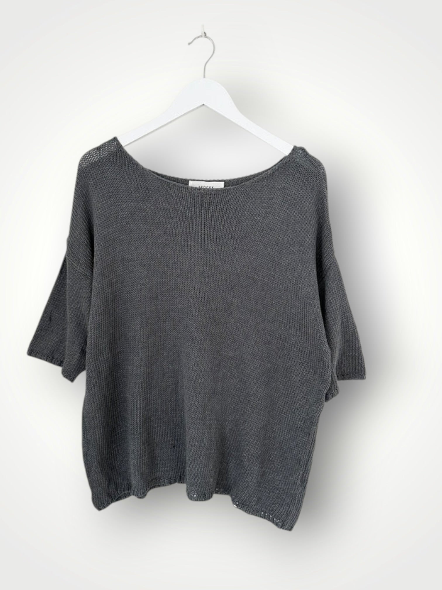 alex top - slate cotton knit Apparel