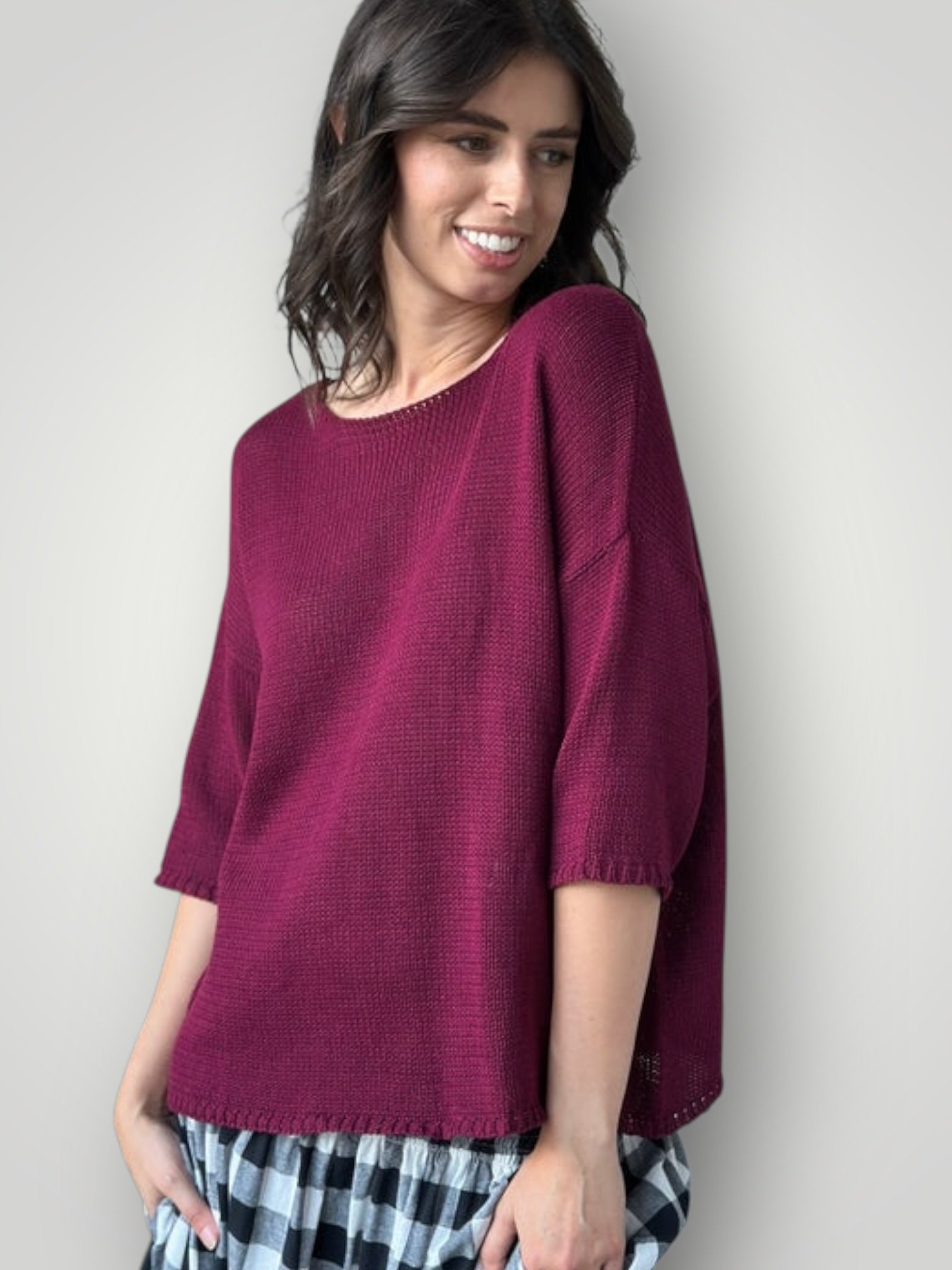 alex knit-merlot cotton Apparel