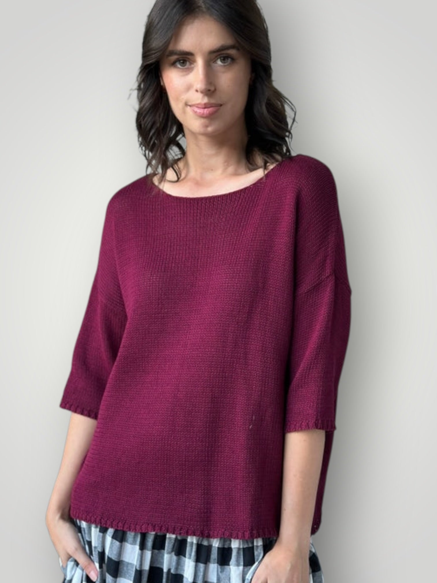 alex knit-merlot cotton Apparel